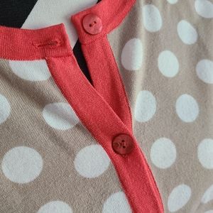 August Silk polka dot cardigan
